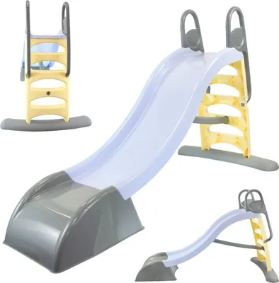 Zdjęcie produktu dla Mochtoys | Zjeżdżalnia dla dzieci - 180 cm - Niebieska - Zjeżdżalnia wodna - Bezpieczna zabawa w ogrodzie