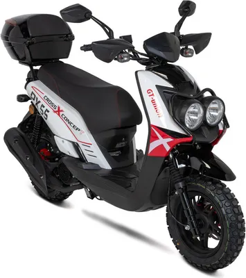 Produktbild von Motorroller PX55 Cross Concept 50ccm 45 km/h Euro 5, rot-weiß mit Top Case GT Union