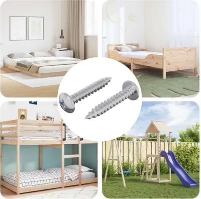 Image de vidaXL Clou autotaraudeur 2 pcs revêtu de zinc 4 x 25 mm acier