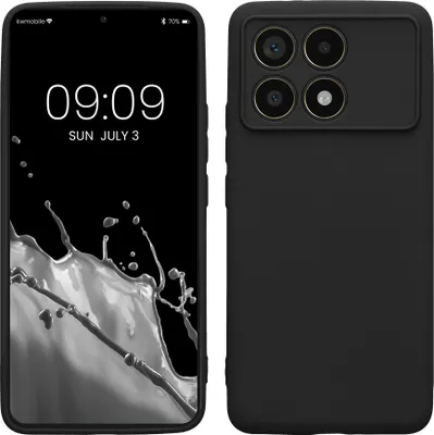 Produktbild von kwmobile Handyhülle kompatibel mit Xiaomi Poco F6 Pro 5G Hülle - Handy Case aus weichem Silikon in Schwarz