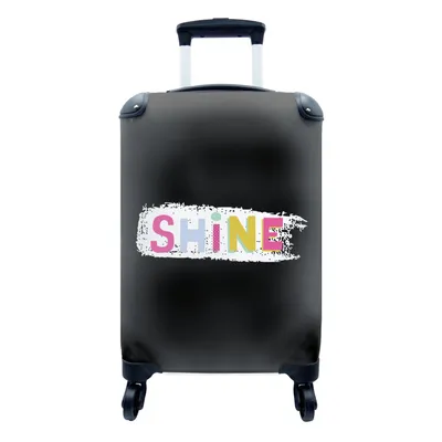 Produktbild von MuchoWow® Koffer Handgepäck Trolley Rollkoffer Kleine Reisekoffer mit 4 Rollen - Sommer - Zitat - Gelb - Cabin Size < 55x40x23 cm & 55x40x20 cm - Fotokoffer - Kabinenkoffer - Boardgepäck - Reise-Box - Reisekoffer - Reisegepäck - Koffer mit Bild - Trolley für Kinder