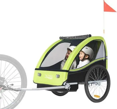 Produktbild von Kindertrailer für Fahrräder – Fahrradanhänger für 1 oder 2 Kinder