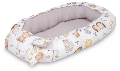 Sensillo Musselin-Babynest 80 × 45 cm, Sternzeichenmotiv, grau, ab Geburt