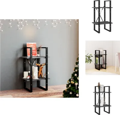 Zdjęcie produktu dla vidaXL Regał 2 przegrody szary 40x30x70 cm sosna lite drewno - Regały i biblioteczki
