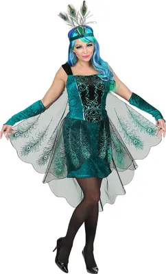 Produktbild von Pfau-Kleid Kostüm Karneval Fasching Party, Größe:M