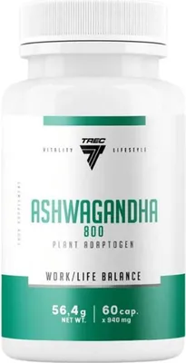 Produktbild von Trec Nutrition Ashwagandha 800 (60 Caps) Unflavoured - Vitamine,  Mineralien & Gesundheit - Kräuter