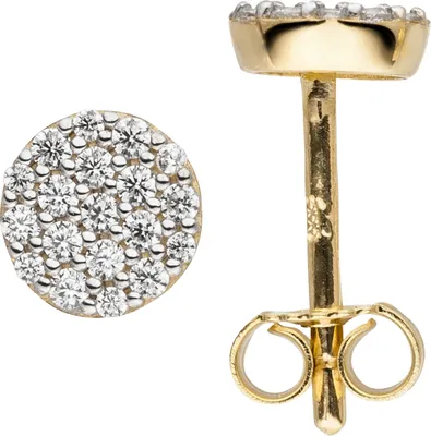 Produktbild von JOBO Ohrstecker 333 Gold Gelbgold 38 Zirkonia Ohrringe