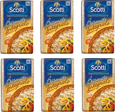 Produktbild von 6x Riso scotti Sapori & Emozioni Basmati integrale 500 g italien reis Parboiled