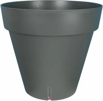 Image de Jardinière ronde RIVIERA LOFT - Plastique - Diamètre 30 cm - Gris