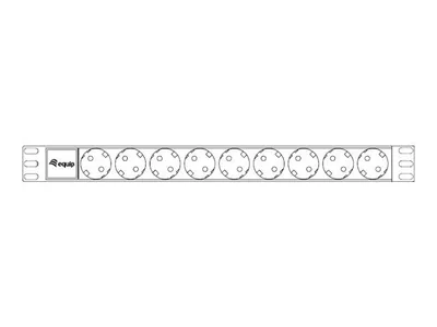 Image de Equip Bâti de prises 19" 9x noir 1UH