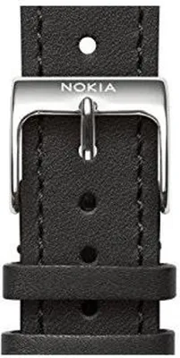 Image de Withings - Pulseira cabedal 18mm (noir/acier)
