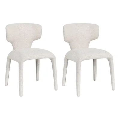 Immagine prodotto di Duhome sedia da pranzo set di 2 sedie da cucina rivestimento completo in tessuto bouclé sedia da pranzo per sala da pranzo cucina soggiorno camera da letto, beige