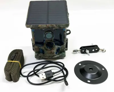 Produktbild von CEYOMUR Solar Wildkamera 4K 30fps, 46MP Wildkamera WLAN Bluetooth, 120° Erfassungs Winkel Bewegungsmelder Nachtsicht IP66 Wasserdicht für Wildtier Überwachung mit U3 32GB Micro SD-Karte