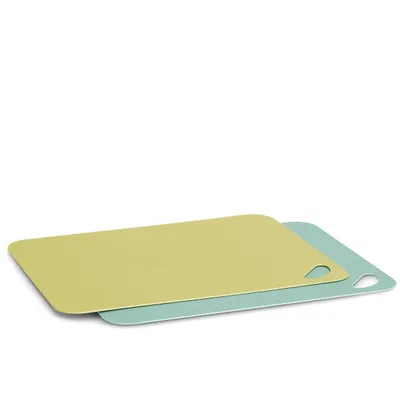 Produktbild von ZELLER Schneidebrett-Set, 2 Stück, gelb, grün, 38 x 29 cm