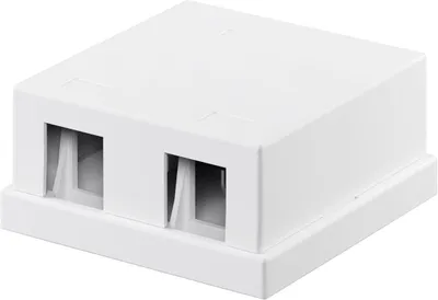 Produktbild von Goobay Keystone Leergehäuse 2-port, mit einfacher Snap-In Montage