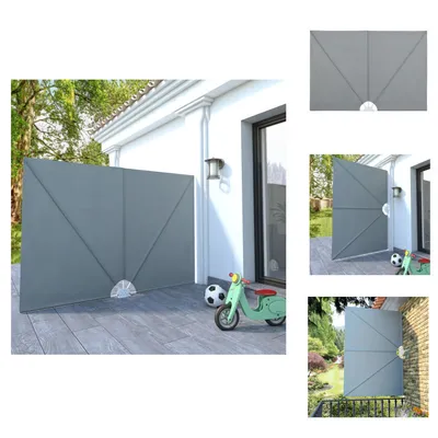 Produktbild von vidaXL Faltbarer Terrassen-Seitenfächer Grau 240 × 160 cm - Sonnenschirme & Sonnenschutze