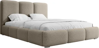 Produktbild von FEDVE Polsterbett Doppelbett Kestle Schlafzimmer Bett Bettkasten Matratze H3 180x200 cm Grau (Now Or Never 16)
