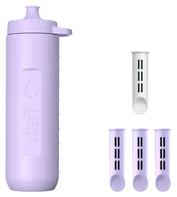 Zdjęcie produktu dla Dafi Sportowy Bidon na Wodę RUSH 1,0 Lavender z 4 Filtrami