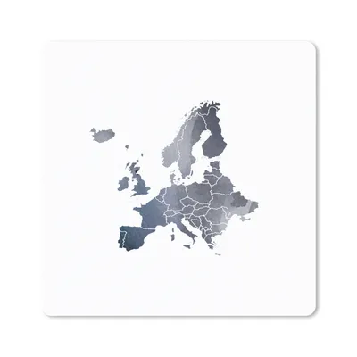 Produktbild von MuchoWow® Mauspad Mousepad Europa - Karte - Aquarell - Grau 30x30 cm - Mousepads - Maus Mat - Pad - Mausunterlage - Gaming