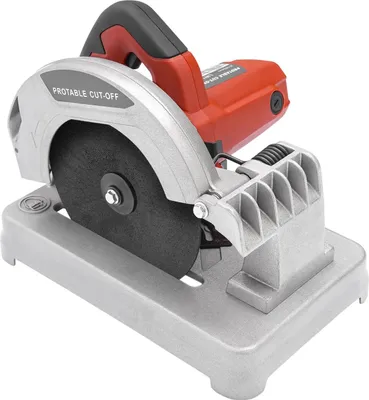 Image de Tronçonneuse à métaux électrique - Tronçonneuse/Scie circulaire - 1200 W - lame 185 mm - onglet 0-45° - profondeur de coupe 50 mm - 5000 tr/min - fiche EU - Rouge