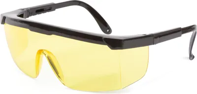 Produktbild von Professionelle Schutzbrille für Brillenträger mit UV-Schutz – Gelbe Schutzbrille mit kratzfesten Gläsern – Entspricht EN166, EN170 und EN172 – Verstellbare Bügel – Schutz vor Staub und leichten Partikeln – Verkaufseinheit: 1 Stück [10384YE]
