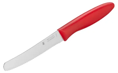 Immagine prodotto di Coltello per spuntini WMF, coltello per spuntini con doppio bordo seghettato, lama in acciaio speciale, manico in plastica, L 21 cm, rosso
