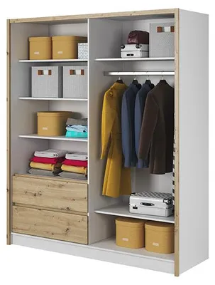 Obrázek produktu pro Víceúčelová regálová skříň, komoda, botník, úložné skříně, výška 180 cm