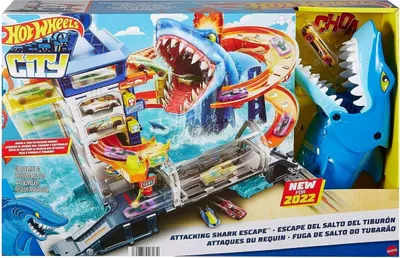 Produktbild von Mattel HDP06 - Hot Wheels - City - Hai-Angriff Spielset