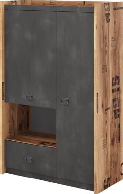 Furniture24 Schrank Fargo FG04 Hochschrank Highboard Kommode mit 2 Türen und 1 Schublade