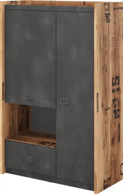 Produktbild von Furniture24 Schrank Fargo FG04 Hochschrank Highboard Kommode mit 2 Türen und 1 Schublade