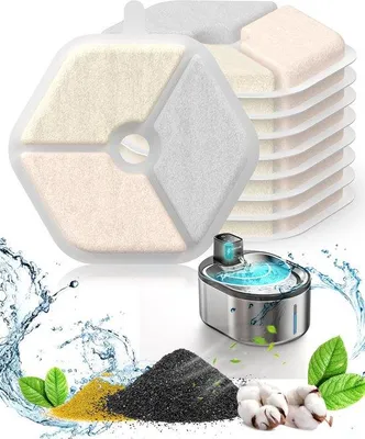 Zdjęcie produktu dla Zestaw 9 filtrów do bezprzewodowego poidła dla kotów o pojemności 4 l z czujnikiem ruchu