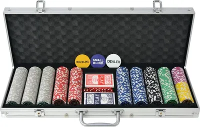 Produktbild von Poker Set mit 500 Laserchips Aluminium
