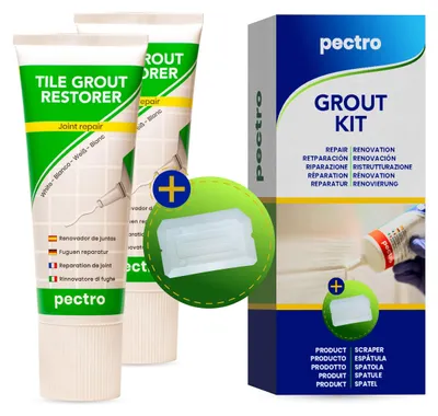 Immagine prodotto di Set di 2 kit per la riparazione di fughe, completo di spatola