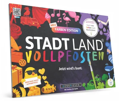 Produktbild von D & R Denkriesen GmbH STADT LAND VOLLPFOSTEN®  Farben Edition - Jetzt wirds bunt
