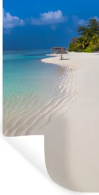 Produktbild von MuchoWow® Wandtattoo Wandsticker Wandaufkleber Meer - Strand - Sommer 80x160 cm Selbstklebend und Repositionierbar - Sticker - Dekorfolie