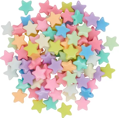 Produktbild von VBS Perlen Sterne 40 g Bastelperlen 1 mm ideal für Schmuck und Dekoration