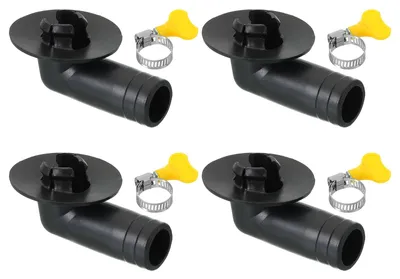 Abwasserschlauch-Connector 17 mm, 4 Stück, schwarz, für Klimaanlage