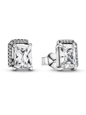 Produktbild von Pandora Rectangular Sparkling Halo Stud Earrings 292380C01