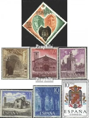 Produktbild von Briefmarken Spanien 1966 Mi 1635,1636-1640,1641 (kompl.Ausg.) postfrisch Sondermarken