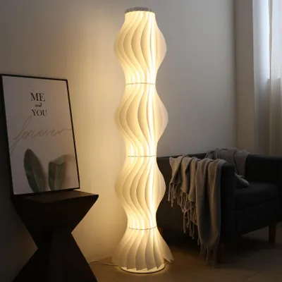 Immagine prodotto di Lampada da terra a LED Vrygle dimmerabile con interruttore a pedale, lampada da terra moderna da 170 cm, paralume in acrilico rimovibile, lampada da terra per soggiorno e camera da letto, bianca