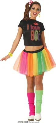 Immagine prodotto di Adoro il costume anni '80 da donna, taglia:L