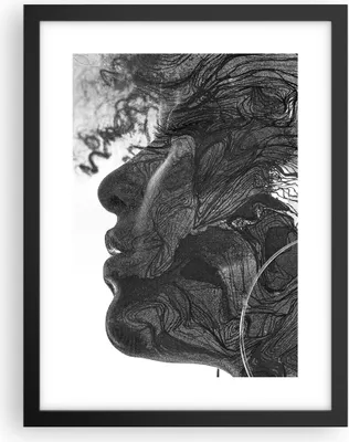 Produktbild von Gerahmtes Poster - Schwarzer Rahmen - Frau Linie Kunst. - 30x40 cm - Wand Bild - Wanddeko - Wandbilder - Kunstposter - Wandposter - Bilderrahmen - Bilder - Kunstdruck - P2BPA30x40-4687