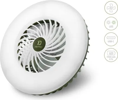 Image de DELPHIN Ventix, ventilateur avec lumière, 17x6,5cm, blanc, 101005978