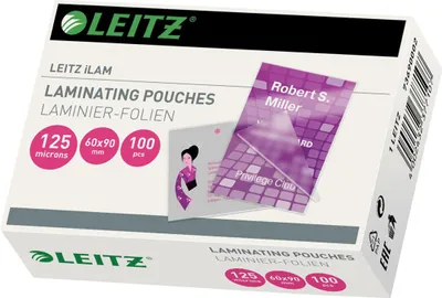 Produktbild von LEITZ Laminierfolientasche für Visitenkarten 60 x 90 mm 100 Stück