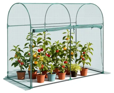 Zdjęcie produktu dla VEVOR Namiot do ochrony roślin, 1806 x 910 x 1500 mm Siatka do ochrony roślin z ramą, drzwi z zamkiem błyskawicznym, odporna na wiatr, klatka do roślin Szklarnia do podwyższonych grządek na zewnątrz, ogród, taras