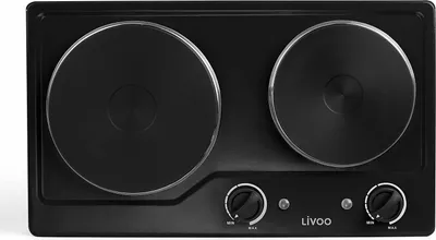 Obrázok produktu pre Livoo DOC168N, Čierna, Vstavaný, 45 cm, Utesnená platňa, 2 zone(s), 2 zone(s)