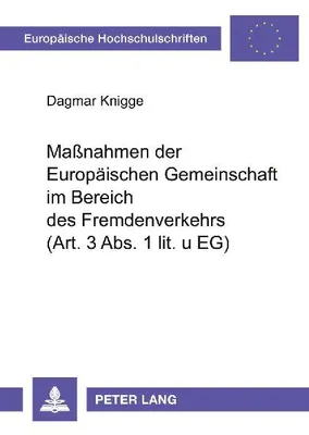 Produktbild von Maßnahmen der Europäischen Gemeinschaft im Bereich des Fremdenverkehrs (Art. 3 Abs. 1 lit. u EG)