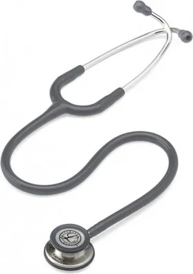 Produktbild von Stethoskop 3M Littmann Classic III, Standard-Bruststück, grauer Schlauch, Modell 5621
