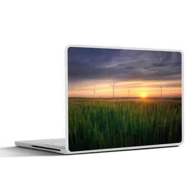 Produktbild von MuchoWow® Laptop Aufkleber Sticker Cover Windmühle - Sonne - Gras 30x22 cm - Laptop-Sticker