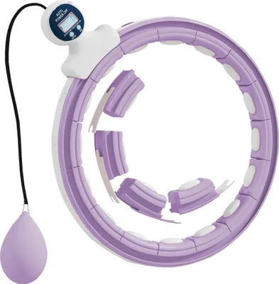 Produktbild von Smart Hula Hoop Reifen Erwachsene mit Gewicht Kugel Zähler 16 Knoten (76-113cm) Violett
